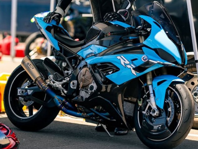 2019-2022 BMW S1000RR Motorcycle Fairings - Blue Black Carbon Fiber Canada Websites