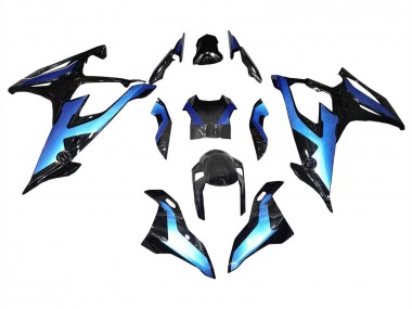 2019-2022 BMW S1000RR Motorcycle Fairings - Black Gradient Blue Canada Websites