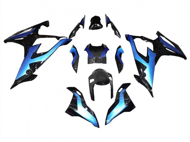 2019-2022 BMW S1000RR Motorcycle Fairings - Black Gradient Blue Canada Websites