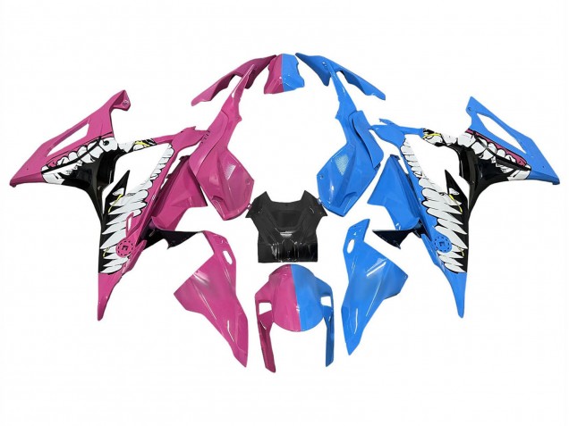 2019-2022 BMW S1000RR Motorcycle Fairings - Deep Pink Blue Shark Canada Websites