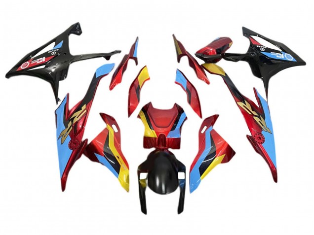 2019-2022 BMW S1000RR Motorcycle Fairings - Light Blue Red Gold Canada Websites
