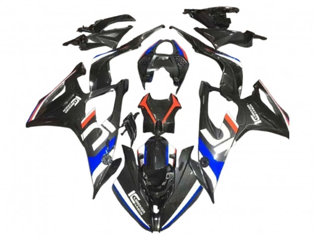 2019-2022 BMW S1000RR Motorcycle Fairings - Black White Blue Carbon Fiber Canada Websites