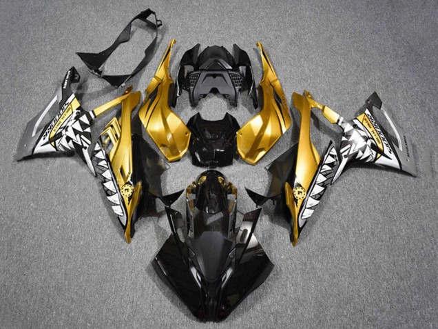 2019-2022 BMW S1000RR Motorcycle Fairings - Gold Black Shark Canada Websites