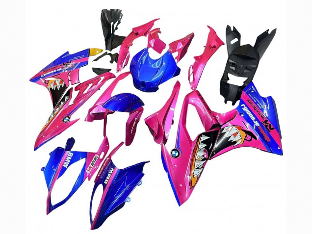 2017-2018 BMW S1000RR Motorcycle Fairings - Pink Blue Yellow Shark Canada Websites