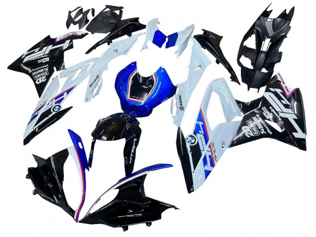 2015-2016 BMW S1000RR Motorcycle Fairing Kits - White Blue Glossy Black Canada Websites