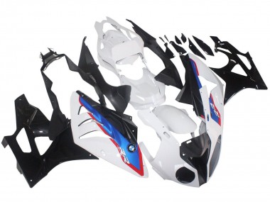 2009-2014 BMW S1000RR Motorcycle Fairings - White Red Blue Glossy Black HP Becker Carbon Canada Websites