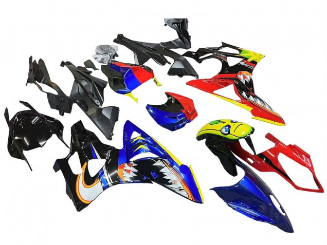 2009-2014 BMW S1000RR Motorcycle Fairings - Red Blue Yellow Shark Canada Websites