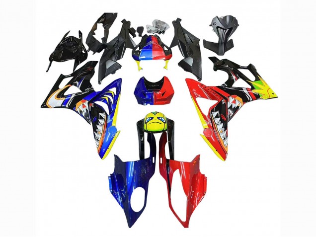 2009-2014 BMW S1000RR Motorcycle Fairings - Red Blue Yellow Shark Canada Websites