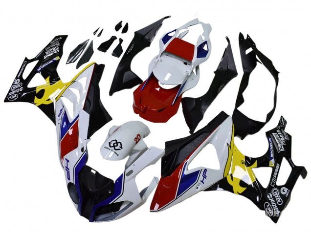 2009-2014 BMW S1000RR Motorcycle Fairings - White Red Yellow Black Castrol Canada Websites