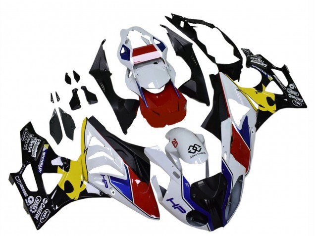 2009-2014 BMW S1000RR Motorcycle Fairings - White Red Yellow Black Castrol Canada Websites