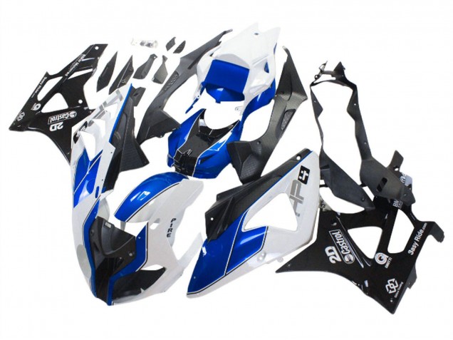 2009-2014 BMW S1000RR Motorcycle Fairings - White Blue Glossy Black Castrol Canada Websites