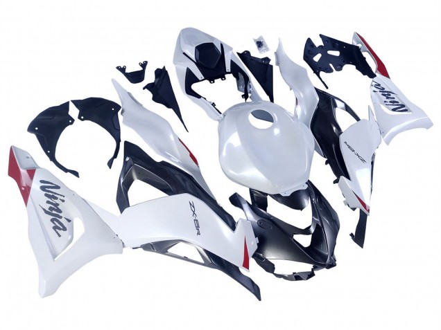 2023-2025 Kawasaki ZX6R Motorcycle Fairings - Pearl White Black Red Canada Websites