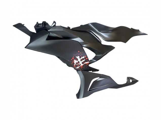 2023-2025 Kawasaki ZX6R Motorcycle Fairings - Black White with Flower Canada Websites