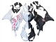2023-2025 Kawasaki ZX6R Motorcycle Fairings - Black White with Flower Canada Websites