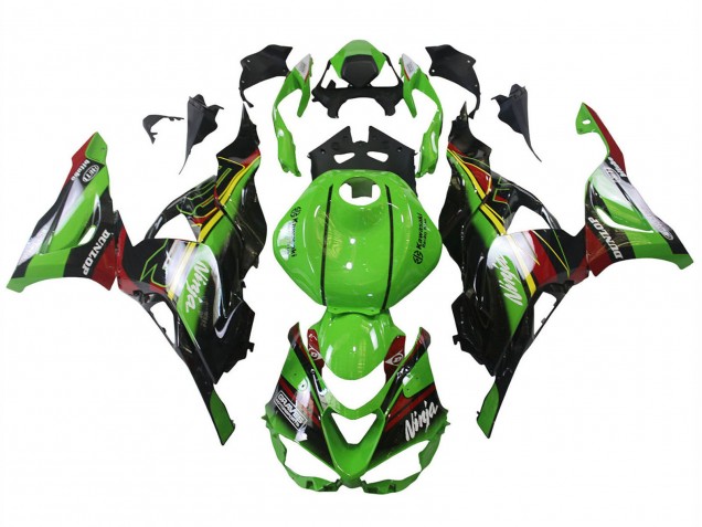 2023-2025 Kawasaki ZX6R Motorcycle Fairings - Green Black Red Yellow Dunlop Canada Websites