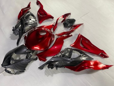 2023-2025 Kawasaki ZX6R Motorcycle Fairings - Red Carbon Fiber Canada Websites
