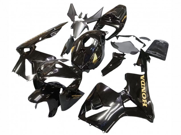 2005-2006 Honda CBR600RR Motorcycle Fairings - Black with Gold Logo Canada Websites