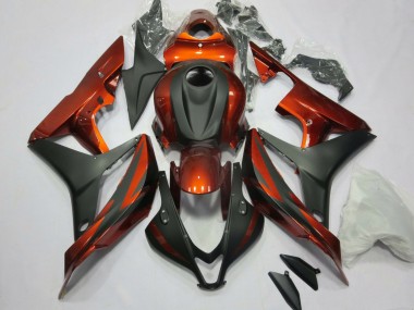 2007-2008 Honda CBR600RR Motorcycle Fairing Kits - Orange Matte Black Canada Websites