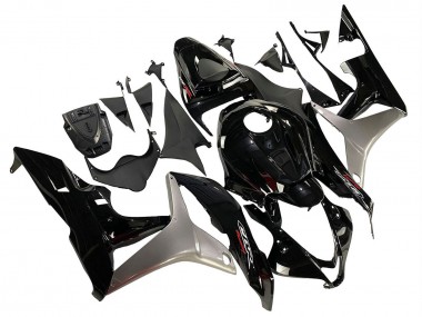2007-2008 Honda CBR600RR Motorcycle Fairing Kits - Silver Glossy Black Canada Websites