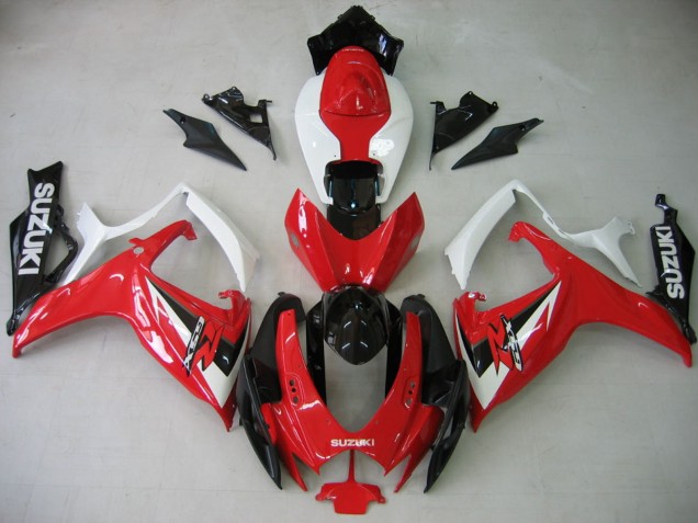 2006-2007 Suzuki GSXR 600 / GSXR 750 Motorcycle Fairing - White Red Glossy Black Canada Websites