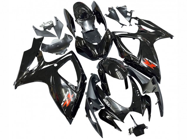 2006-2007 Suzuki GSXR 600 / GSXR 750 Motorcycle Fairings - Glossy Black Silver Red Canada Websites