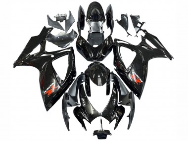 2006-2007 Suzuki GSXR 600 / GSXR 750 Motorcycle Fairings - Glossy Black Silver Red Canada Websites