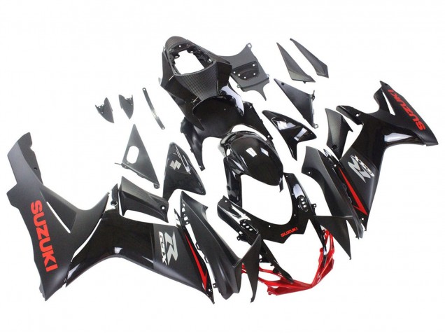 2011-2024 Suzuki GSXR 600 / GSXR 750 Motorcycle Fairings - Black Grey Red Line Canada Websites