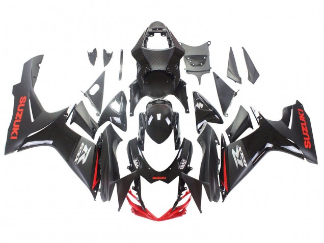 2011-2024 Suzuki GSXR 600 / GSXR 750 Motorcycle Fairings - Black Grey Red Line Canada Websites