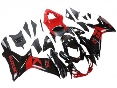 2011-2024 Suzuki GSXR 600 / GSXR 750 Motorcycle Fairing Kits - Red Glossy Black Canada Websites