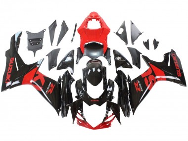 2011-2024 Suzuki GSXR 600 / GSXR 750 Motorcycle Fairing Kits - Red Glossy Black Canada Websites