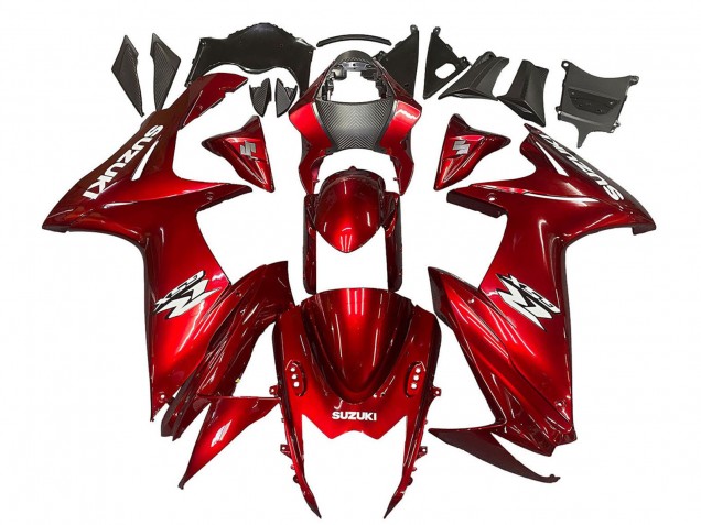 2011-2024 Suzuki GSXR 600 / GSXR 750 Motorcycle Fairings - Red White Decal Canada Websites