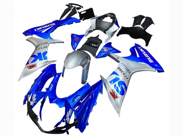 2011-2024 Suzuki GSXR 600 / GSXR 750 Motorcycle Fairings - Blue Silver Ecstar Canada Websites