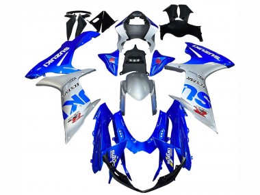 2011-2024 Suzuki GSXR 600 / GSXR 750 Motorcycle Fairings - Blue Silver Ecstar Canada Websites