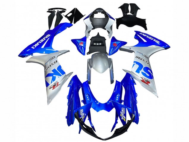 2011-2024 Suzuki GSXR 600 / GSXR 750 Motorcycle Fairings - Blue Silver Ecstar Canada Websites