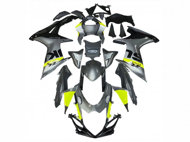 2011-2024 Suzuki GSXR 600 / GSXR 750 Motorcycle Fairings - Silver Yellow Black Canada Websites