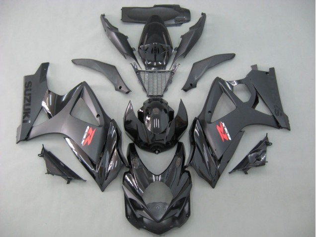 2007-2008 Suzuki GSXR 1000 Motorcycle Fairings - Matte Black Glossy Black Canada Websites