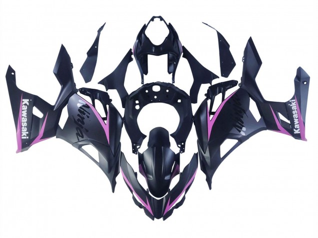 2018-2024 Kawasaki Ninja 400 Motorcycle Fairings - Matte Black Pink Canada Websites