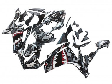 2007-2008 Yamaha YZF 1000 R1 Motorcycle Fairings - Grey White Camouflage Shark Canada Websites