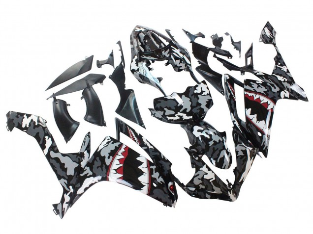 2007-2008 Yamaha YZF 1000 R1 Motorcycle Fairings - Grey White Camouflage Shark Canada Websites