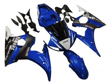 2006-2009 Yamaha YZF R6S Motorcycle Fairings - Blue White Glossy Black Yamalube Canada Websites