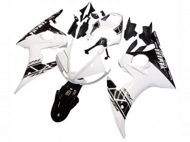 2003-2004 Yamaha YZF R6 Motorcycle Fairing - White Glossy Black Canada Websites