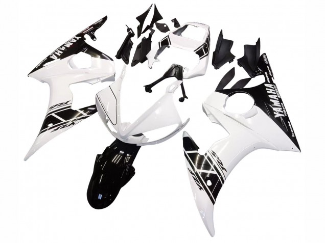 2003-2004 Yamaha YZF R6 Motorcycle Fairing - White Glossy Black Canada Websites
