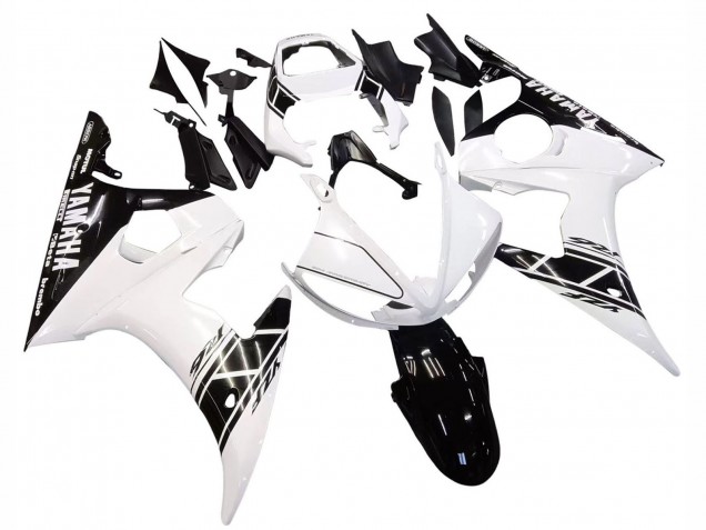 2003-2004 Yamaha YZF R6 Motorcycle Fairing - White Glossy Black Canada Websites