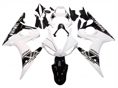 2003-2004 Yamaha YZF R6 Motorcycle Fairing - White Glossy Black Canada Websites