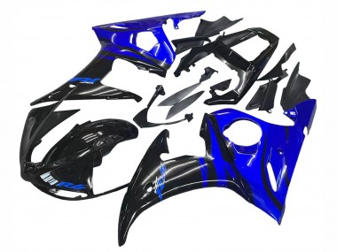 2006-2009 Yamaha YZF R6S Motorcycle Fairings - Blue Glossy Black Canada Websites