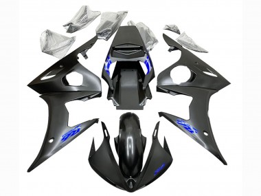 2003-2004 Yamaha YZF R6 Motorcycle Fairings - Matte Black Blue Canada Websites