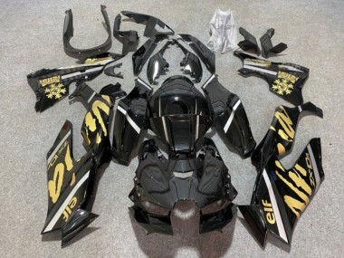 2021-2025 Kawasaki ZX10R Motorcycle Fairings - Glossy Black Gold Elf Snow Canada Websites