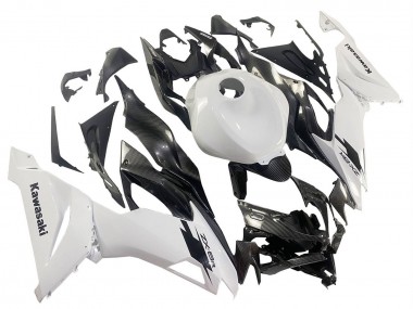 2019-2022 Kawasaki ZX6R Motorcycle Fairings - White Black Carbon Fiber Canada Websites
