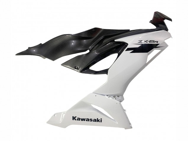 2019-2022 Kawasaki ZX6R Motorcycle Fairings - White Black Carbon Fiber Canada Websites