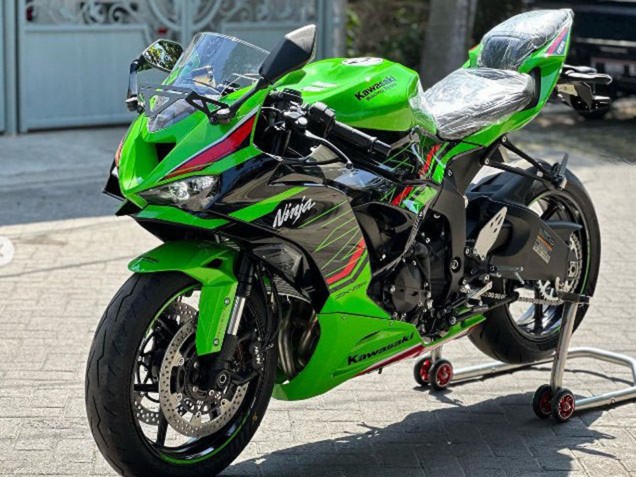 2019-2022 Kawasaki ZX6R Motorcycle Fairings - Green Glossy Black Red Canada Websites